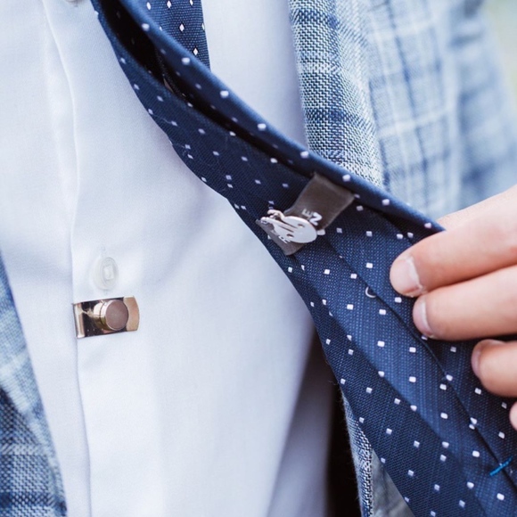 Invisible Men's Tie Stay/ Gift for Him/ Formal - Picture 1 of 5